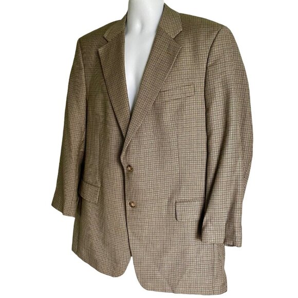 Alexander Julian Classics Sportscoat Blazer Wool Houndstooth Pattern Men's 44L - Picture 4 of 14